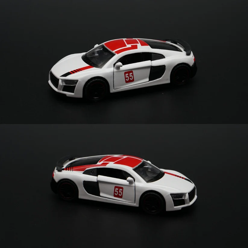 1:43 Audi R8 Metal Body White