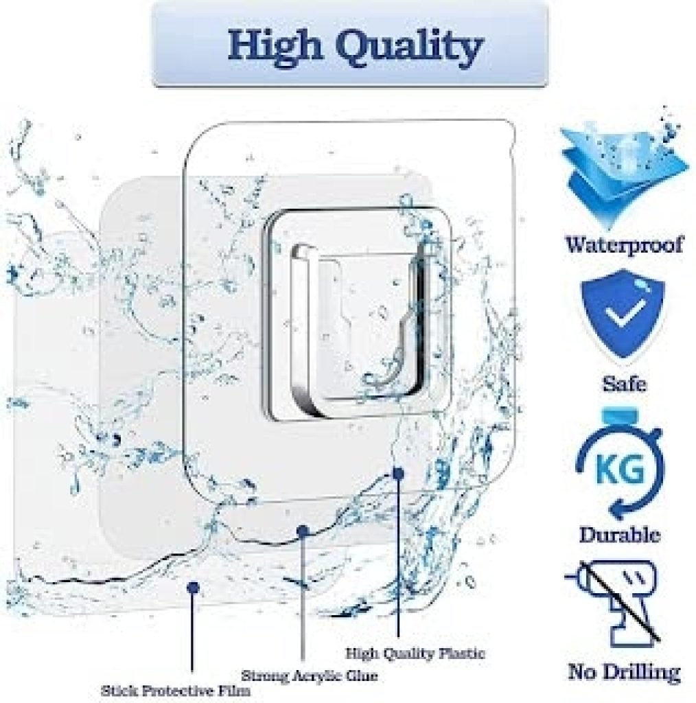 Male Female Wall Sticker Hook Home Improvement 20 pack - Image 3